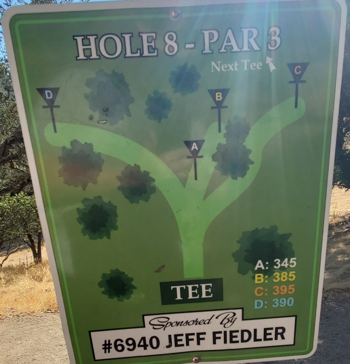 Hole 8 Sign