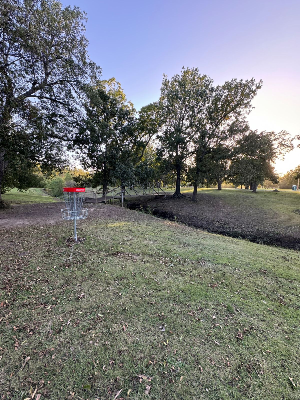 Hole 17 crossing the bridge