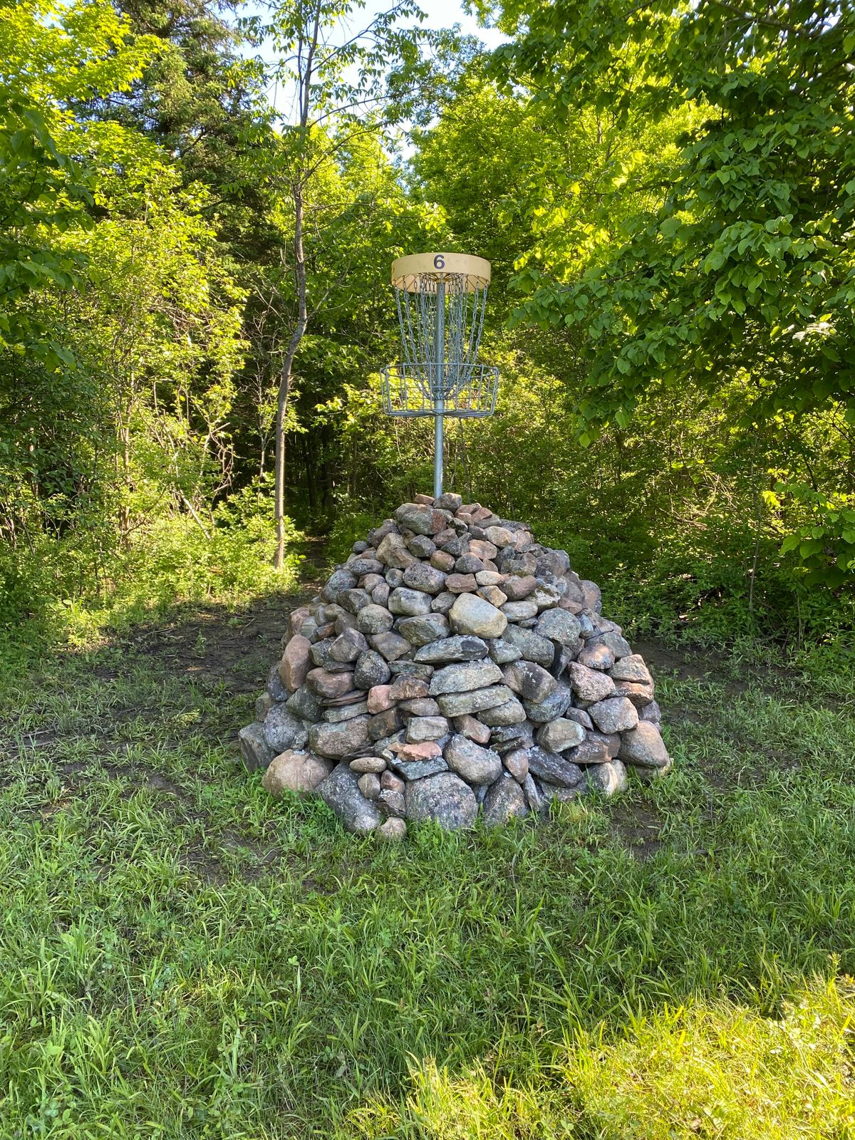 The finished stone pile on 6