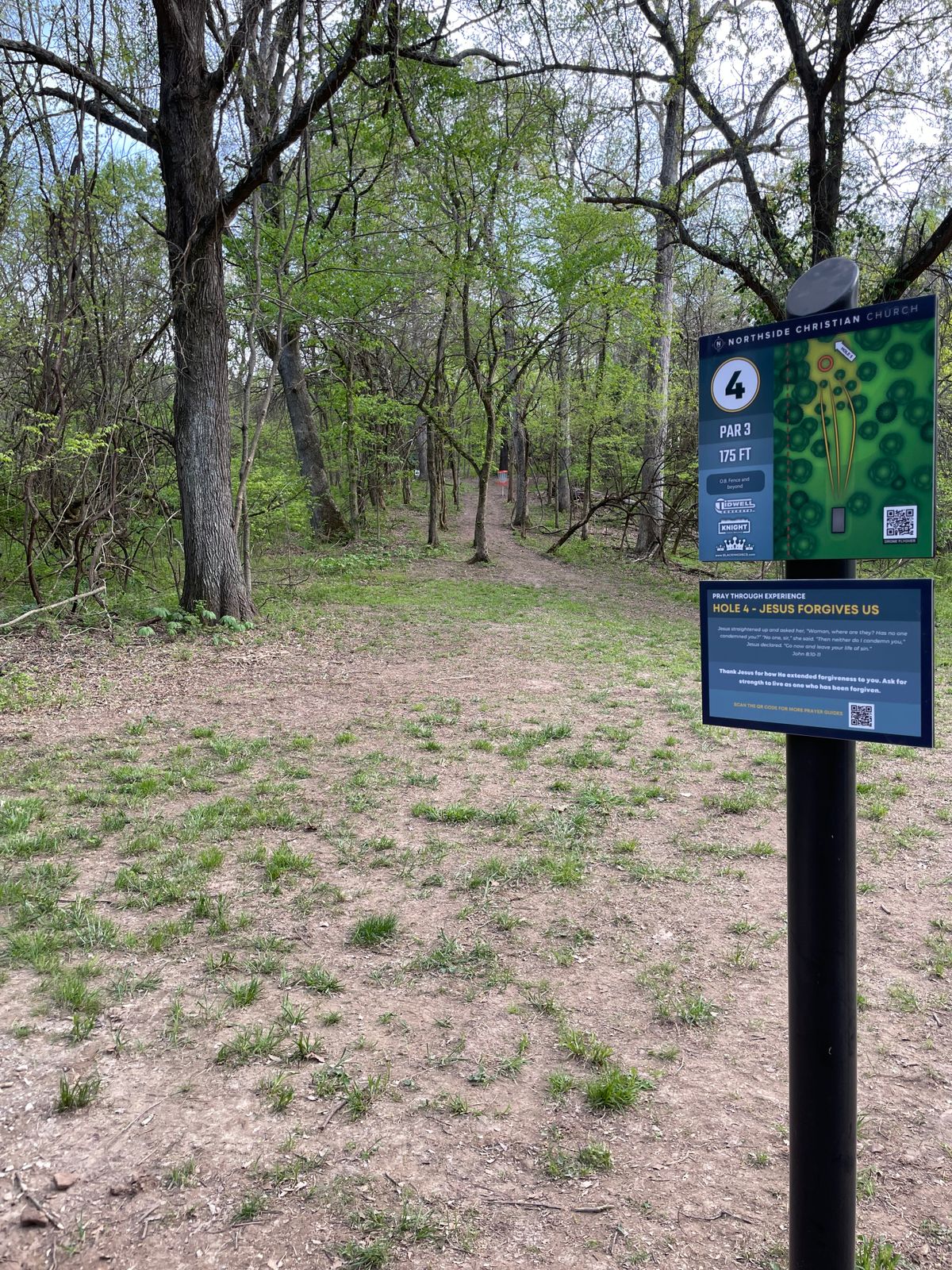 Hole 4 tee and basket.