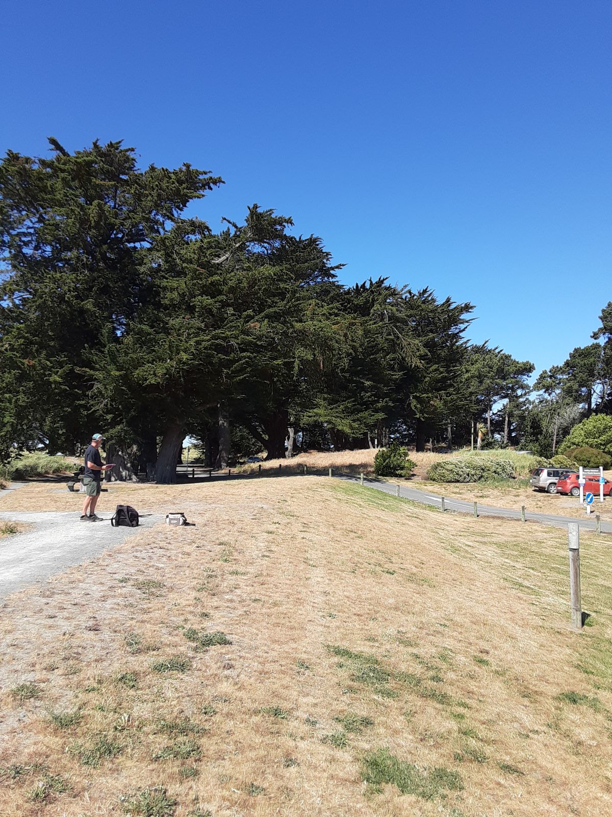 Standing on 1st tee.