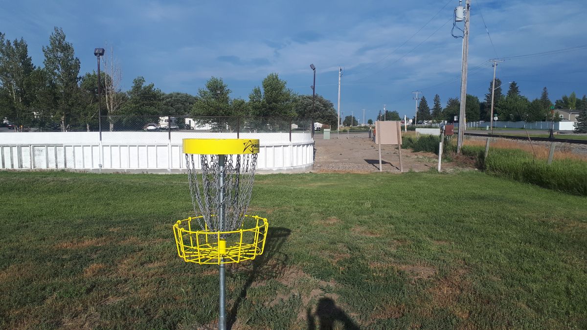 Hole 1 basket.