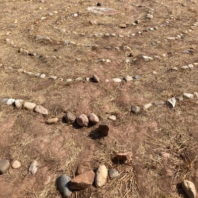Labyrinth in hole #4 fairway