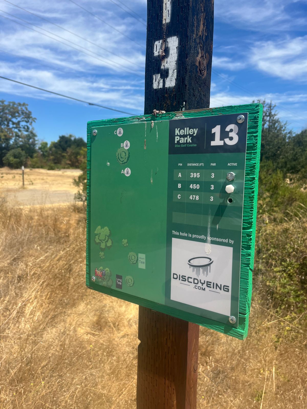 Hole 13 Longs sign