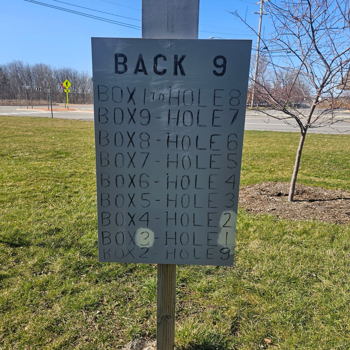 Sinage for the Back 9 a bit confusing but, there...