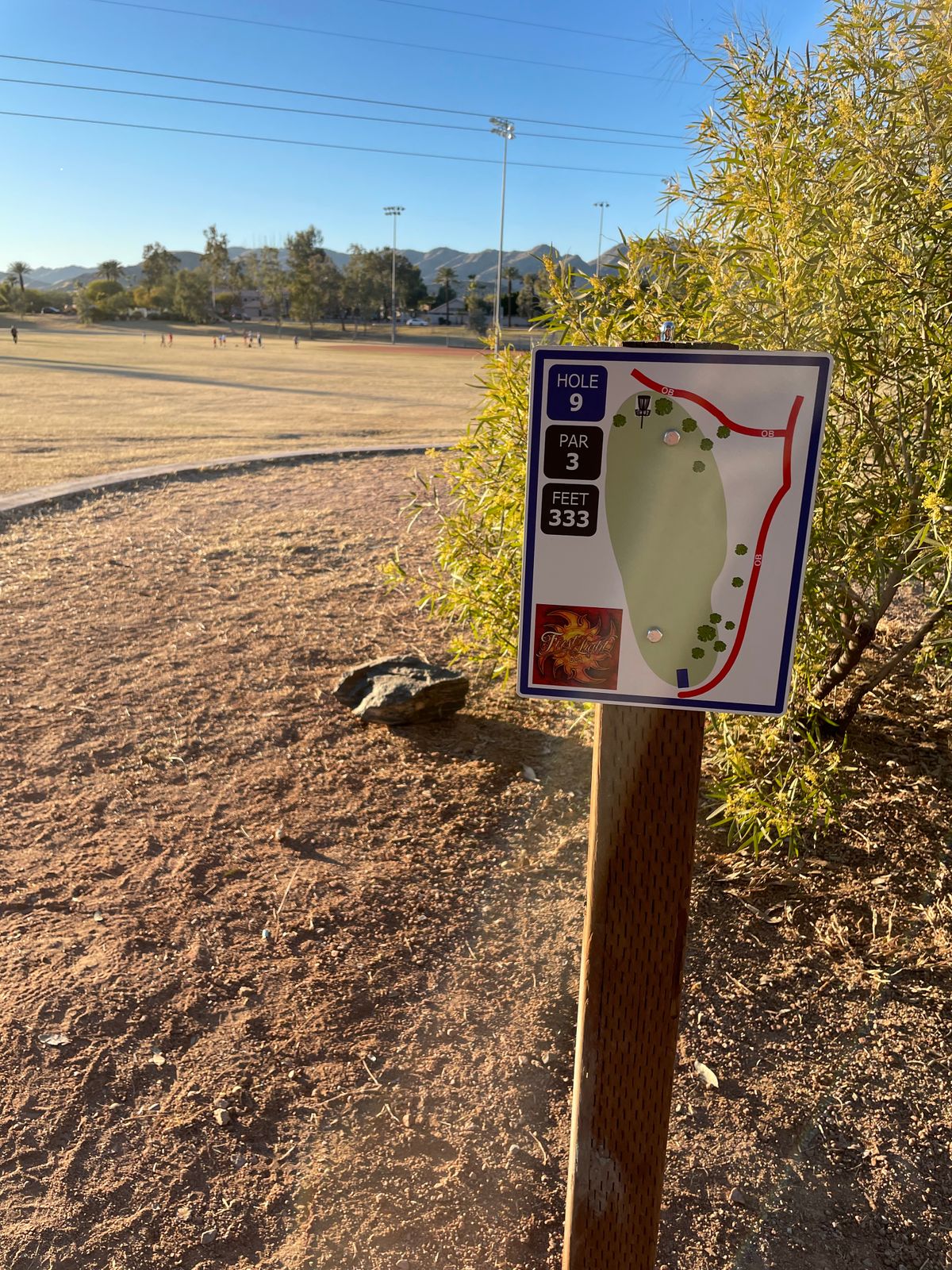 Hole #9 requires a strong drive to end with a bird