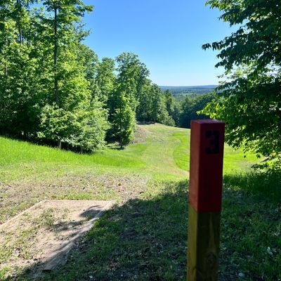 Hole 3 updated tee sign and updated tees