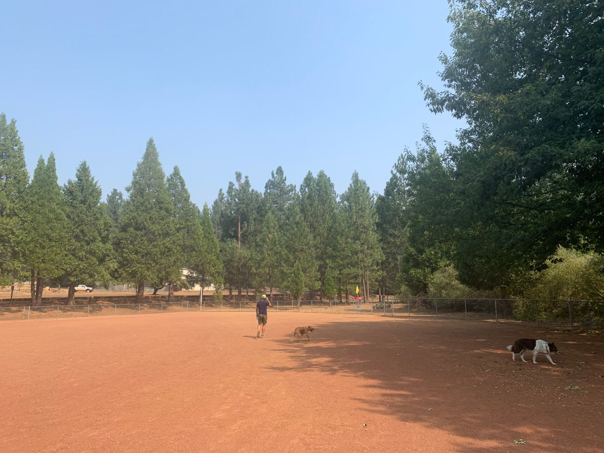 Hole 1, in the outfield