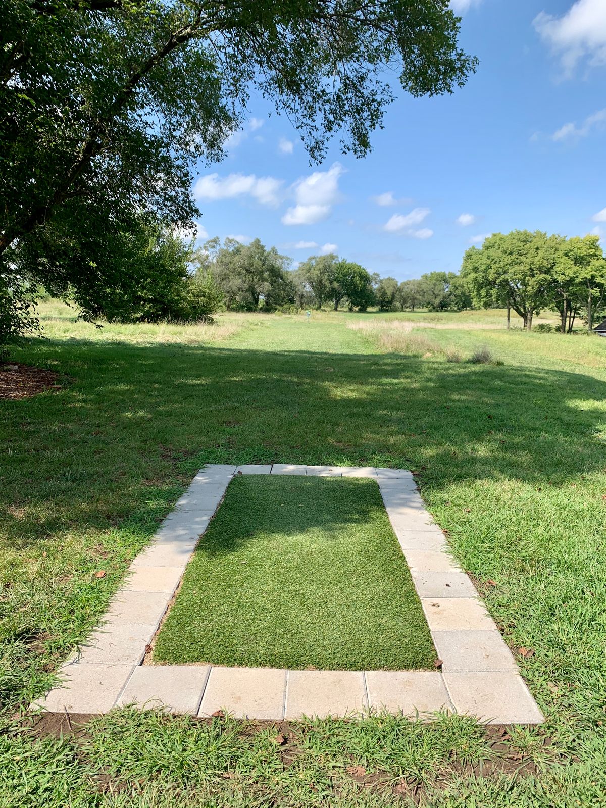 Practice hole to basket. 
217ft