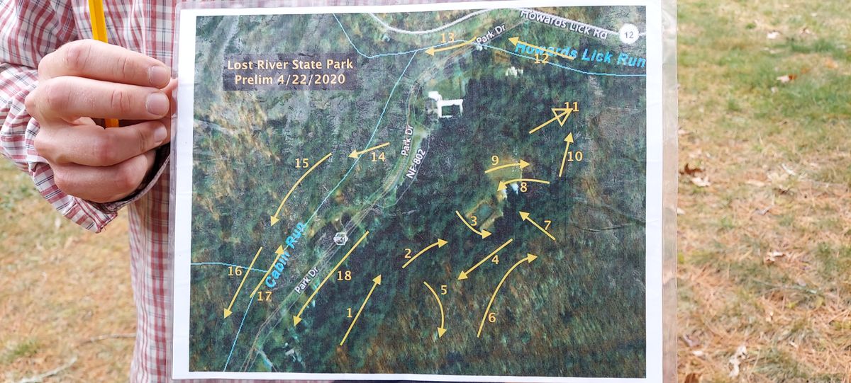 Here's the course map available at the park office.