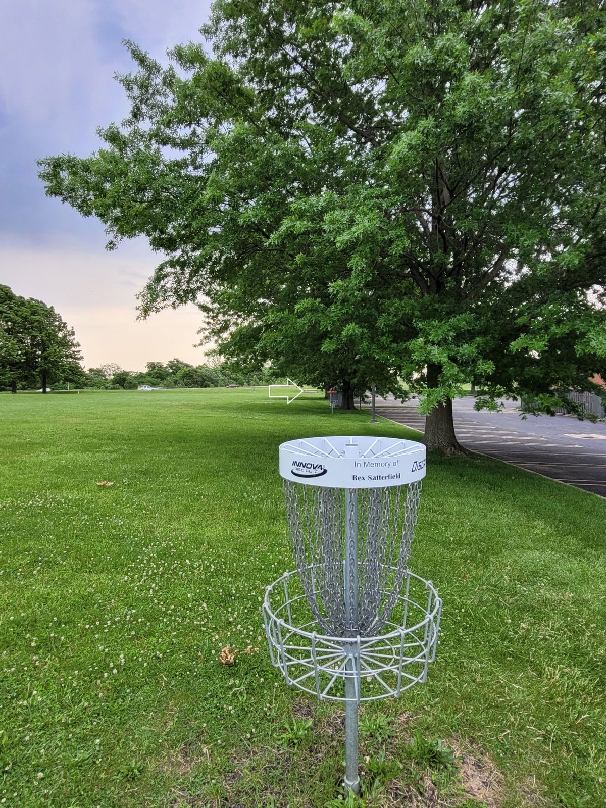 Hole 4 white basket to tee