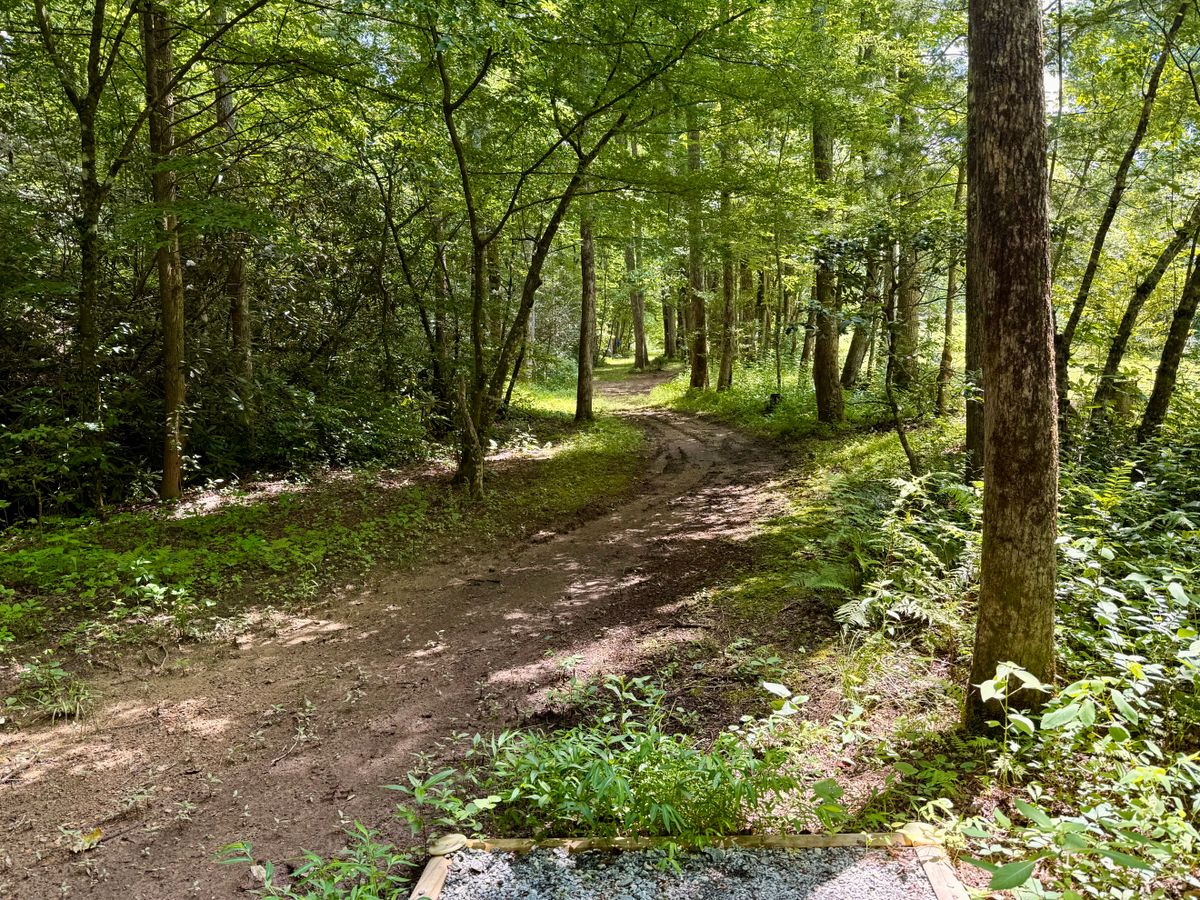 Creek runs beside fairway of hole 2