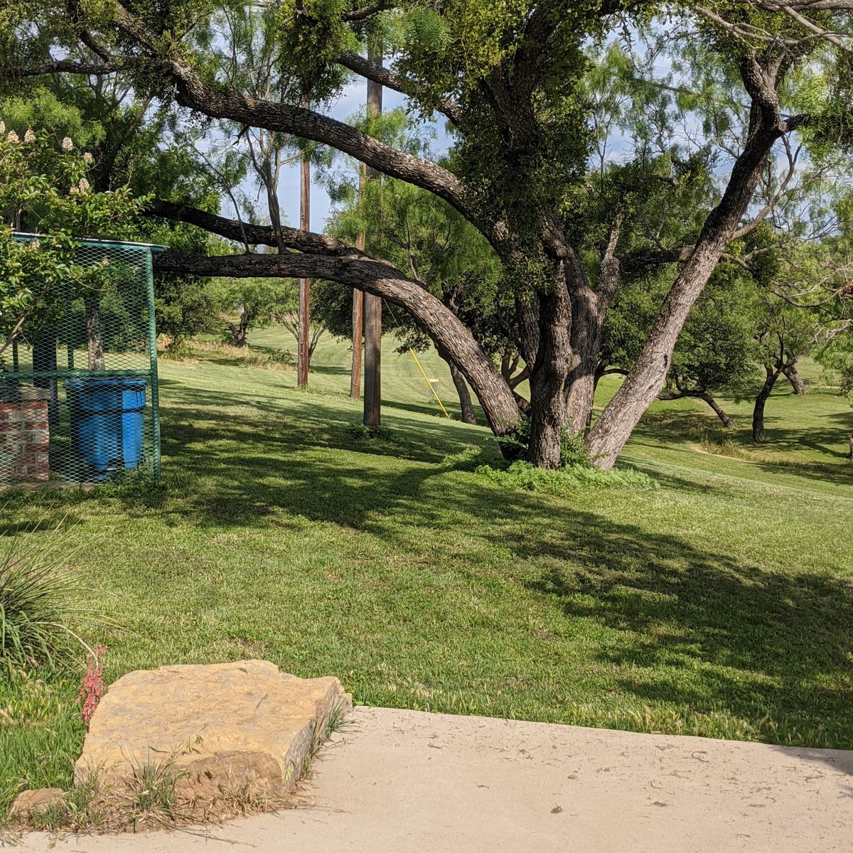 Hole 10 from tee to basket.