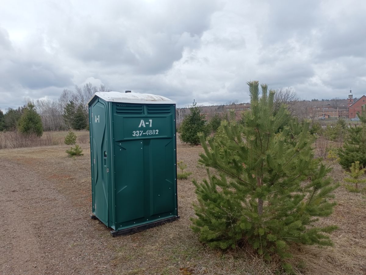 Serviced weekly, position to change based on feedback. Hope this helps out the walkers and throwers!  Trash cans coming soon as well.