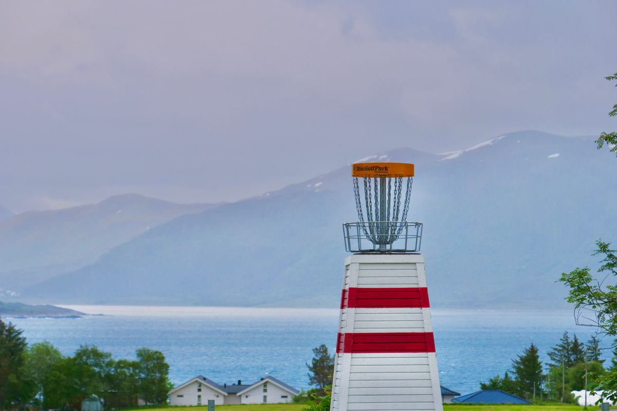 Disc golf lighthouse in the fjords