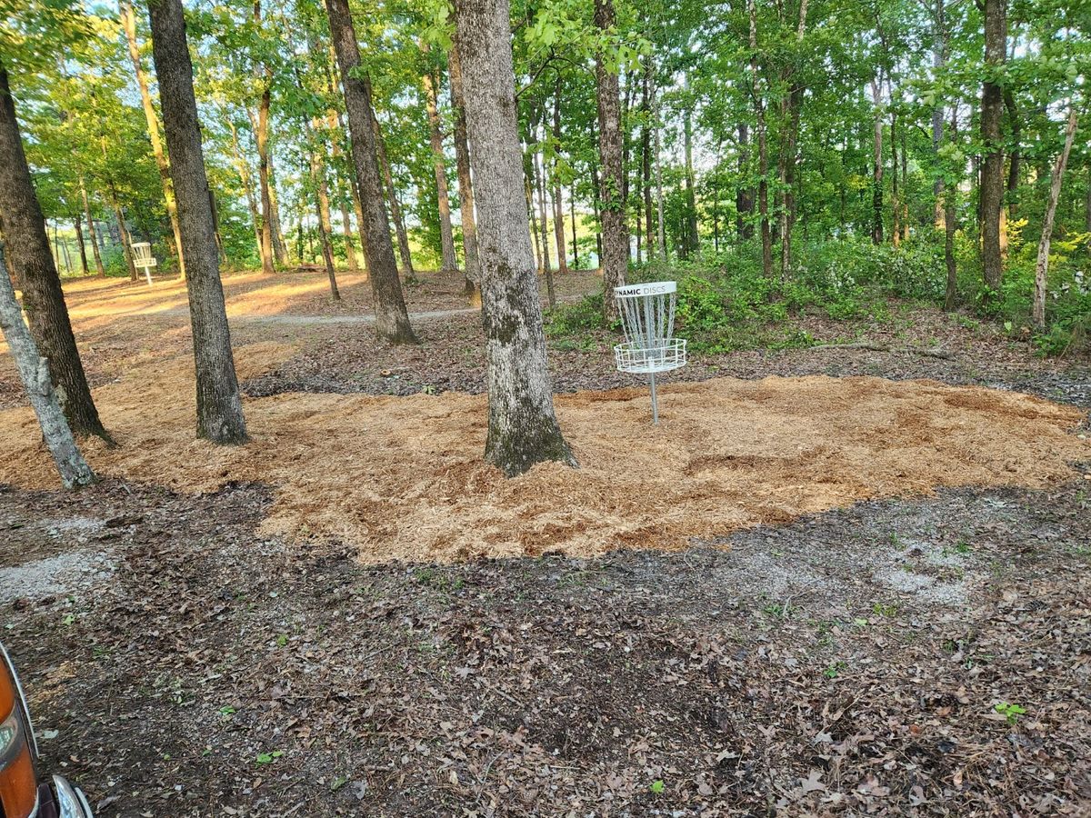 Hole 1 basket.