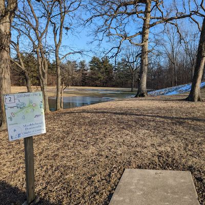 Hole 2 - wide anny BH or hyzer FH for RH players.