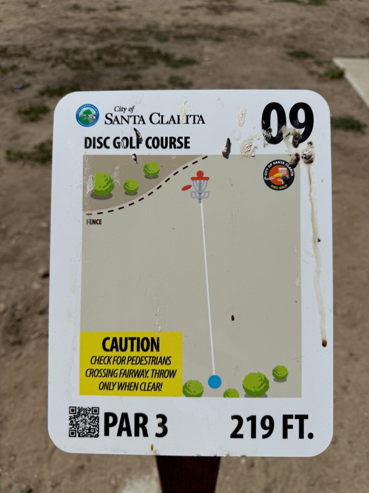 Hole 9 sign