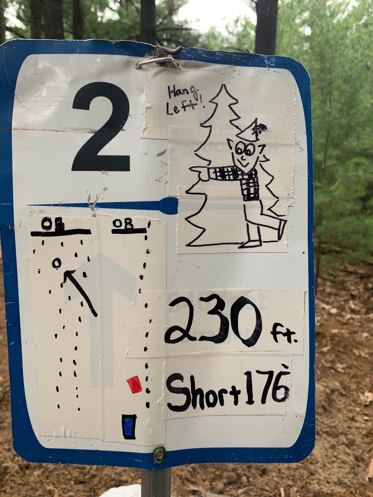 Temporary tee sign