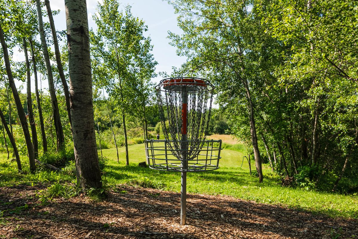 Hole 2 basket looking back