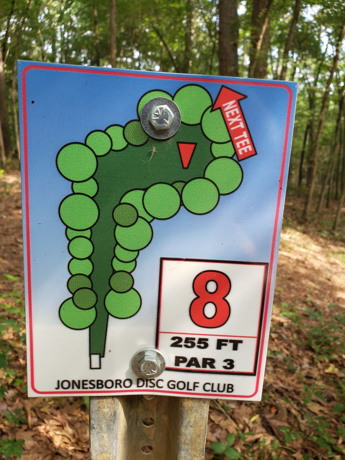 #8 Red Tee Sign