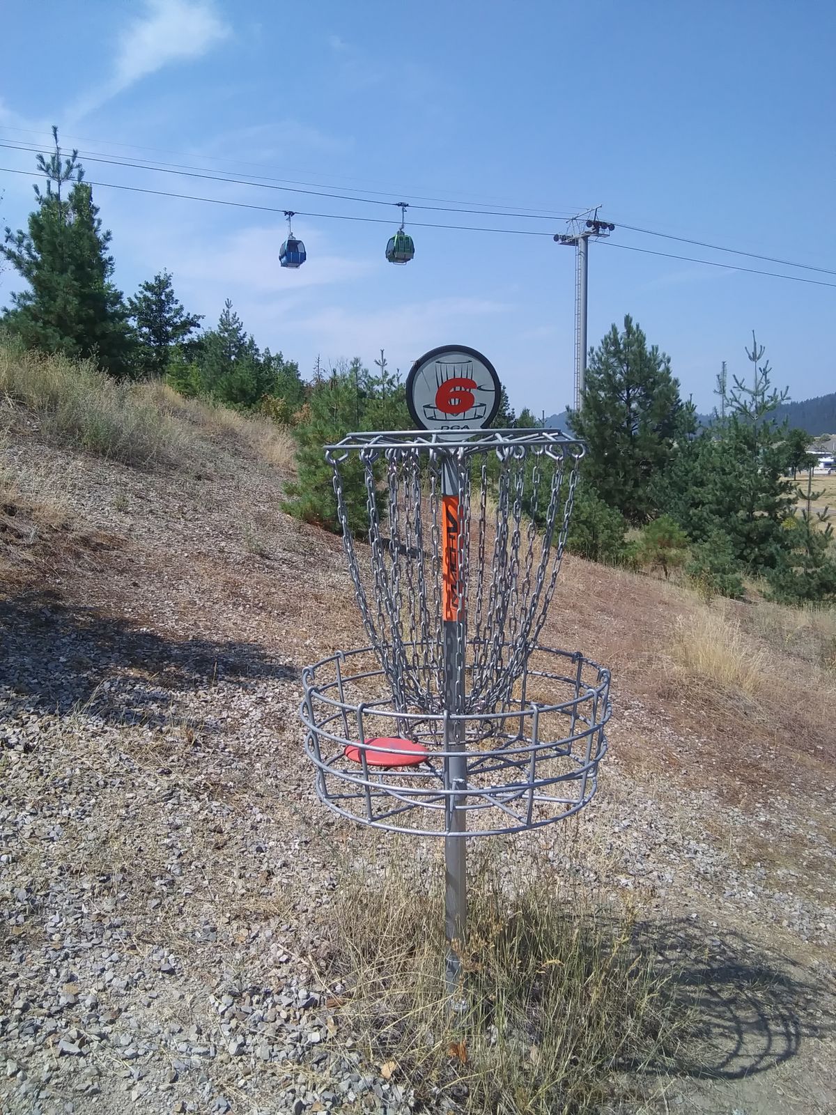 Hole 6, below the gondola for Silver Mountain.