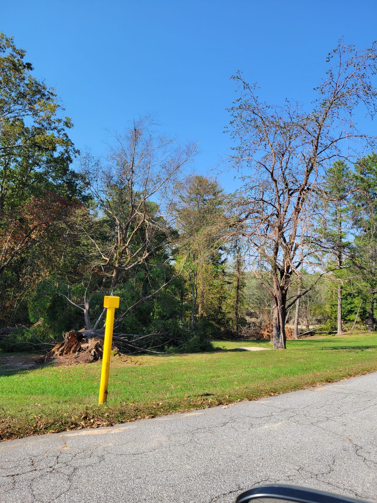 Hole 16 post hurricane Helene