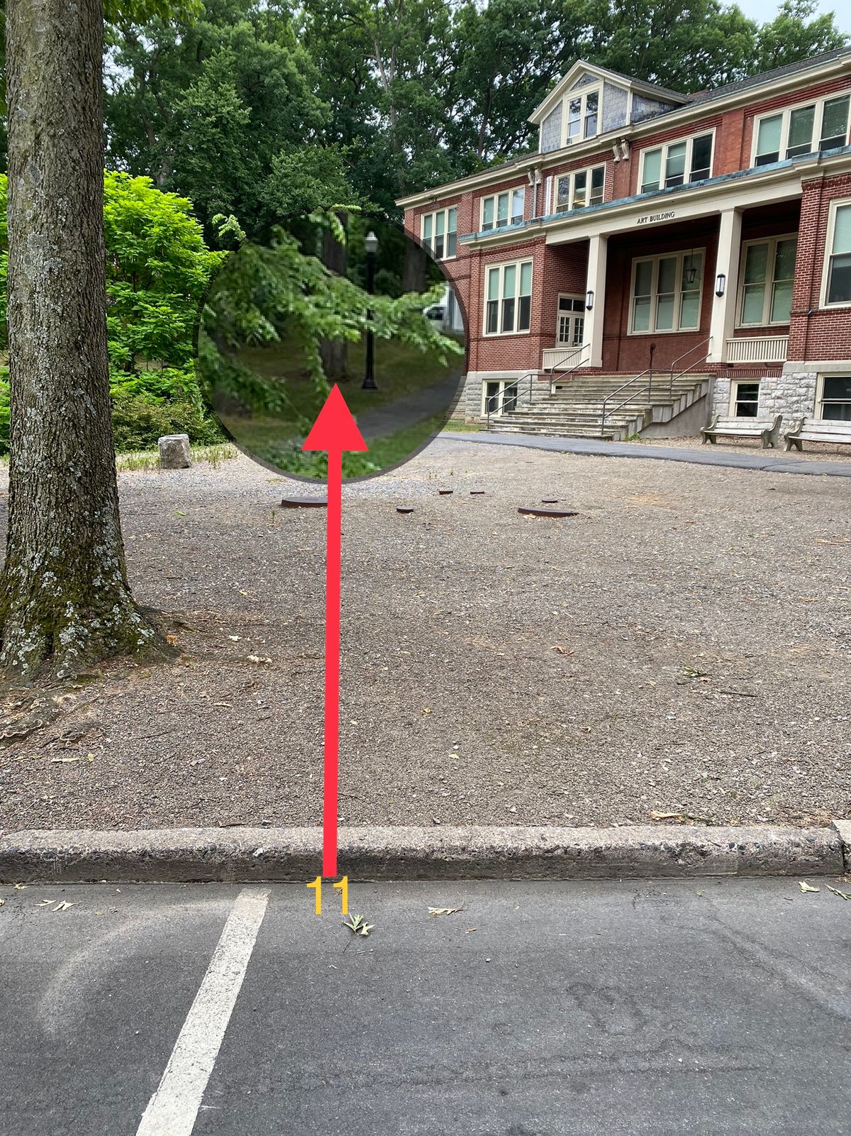 Main layout - Hole 11…Improvise if car is parked there