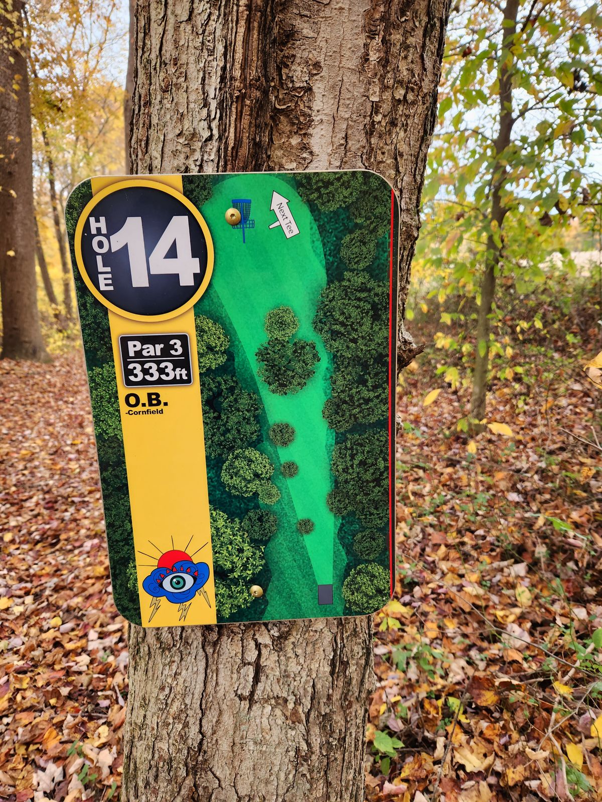 Hole 14 sign