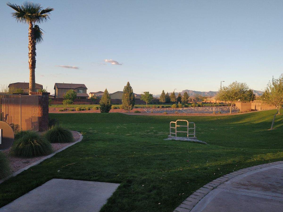 View of hole 1 from tee pad