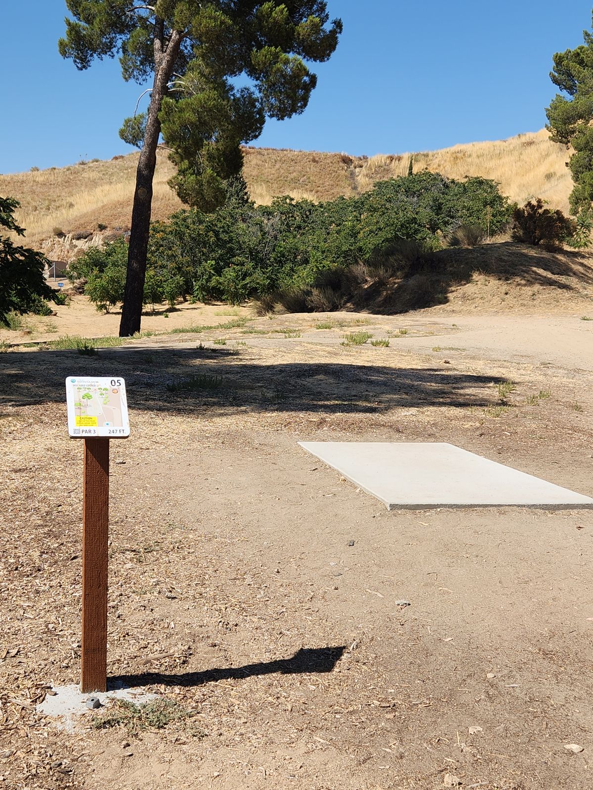 Hole 5 tee box (pov)