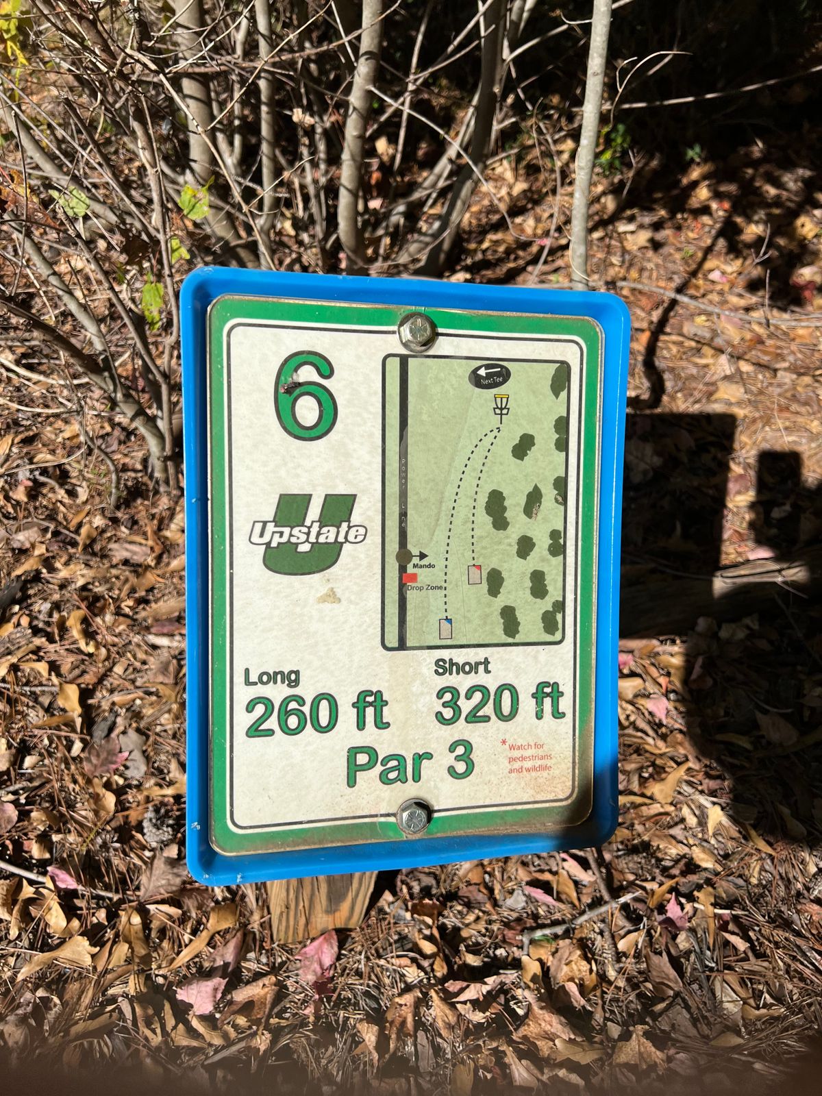 Signs are incorrect on many, not only for basket location but for distances as shown here