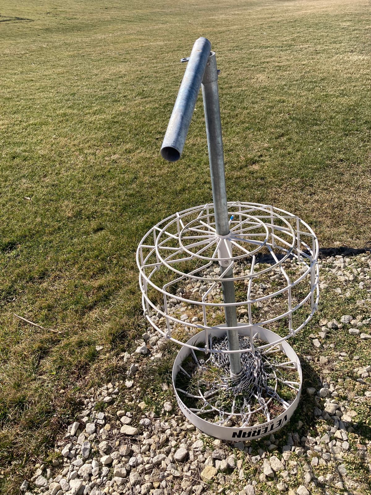Hole 1 basket is damaged and not in place (Feb 2024)