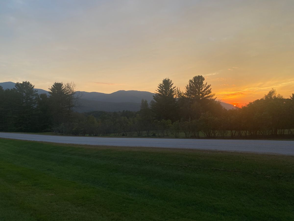 Sunset from 18's fairway