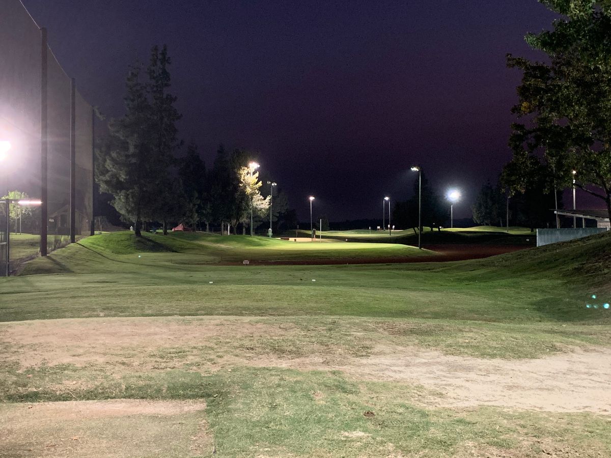 Hole 9 under the lights