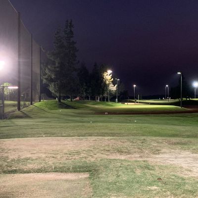 Hole 9 under the lights