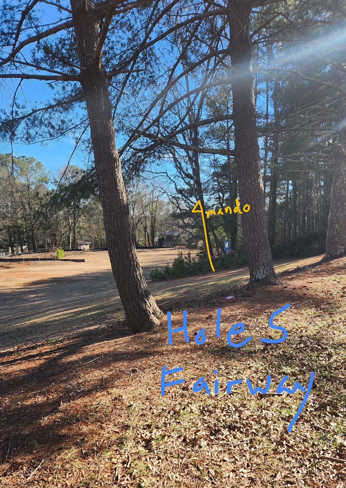 Hole 5 fairway few, 2nd Mando with a dogleg right.