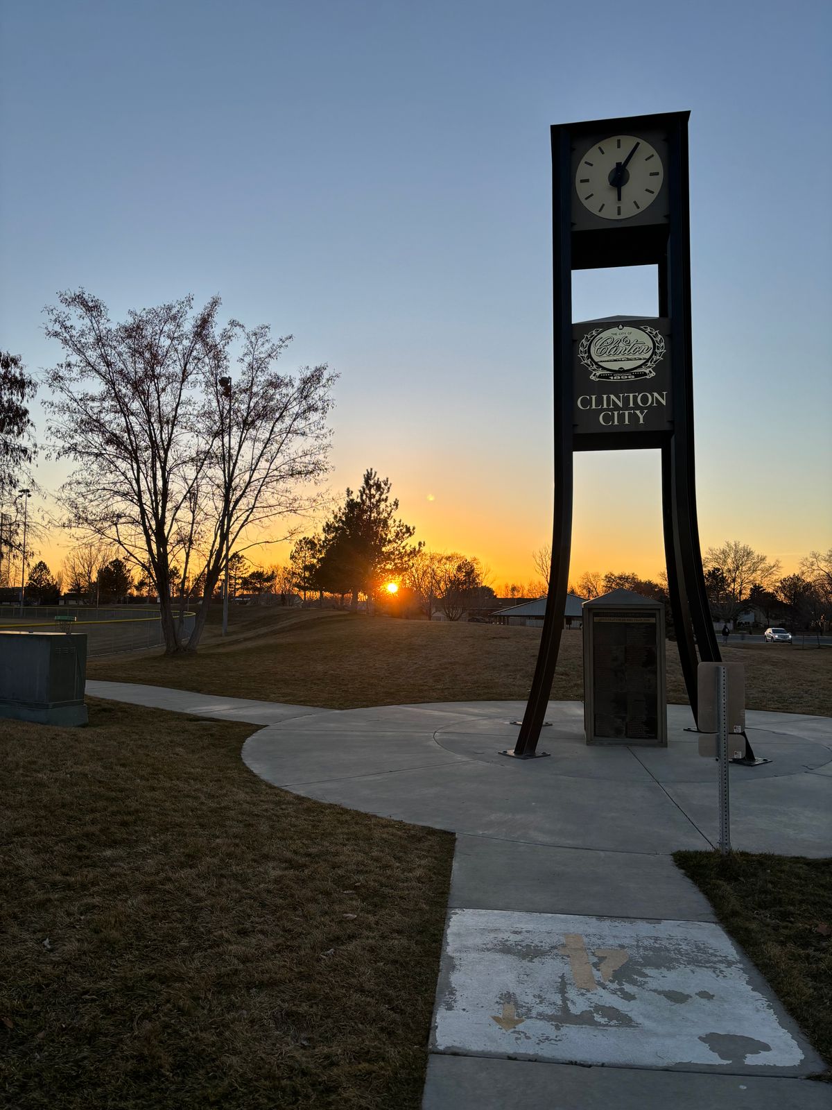 Clinton city park clock tower