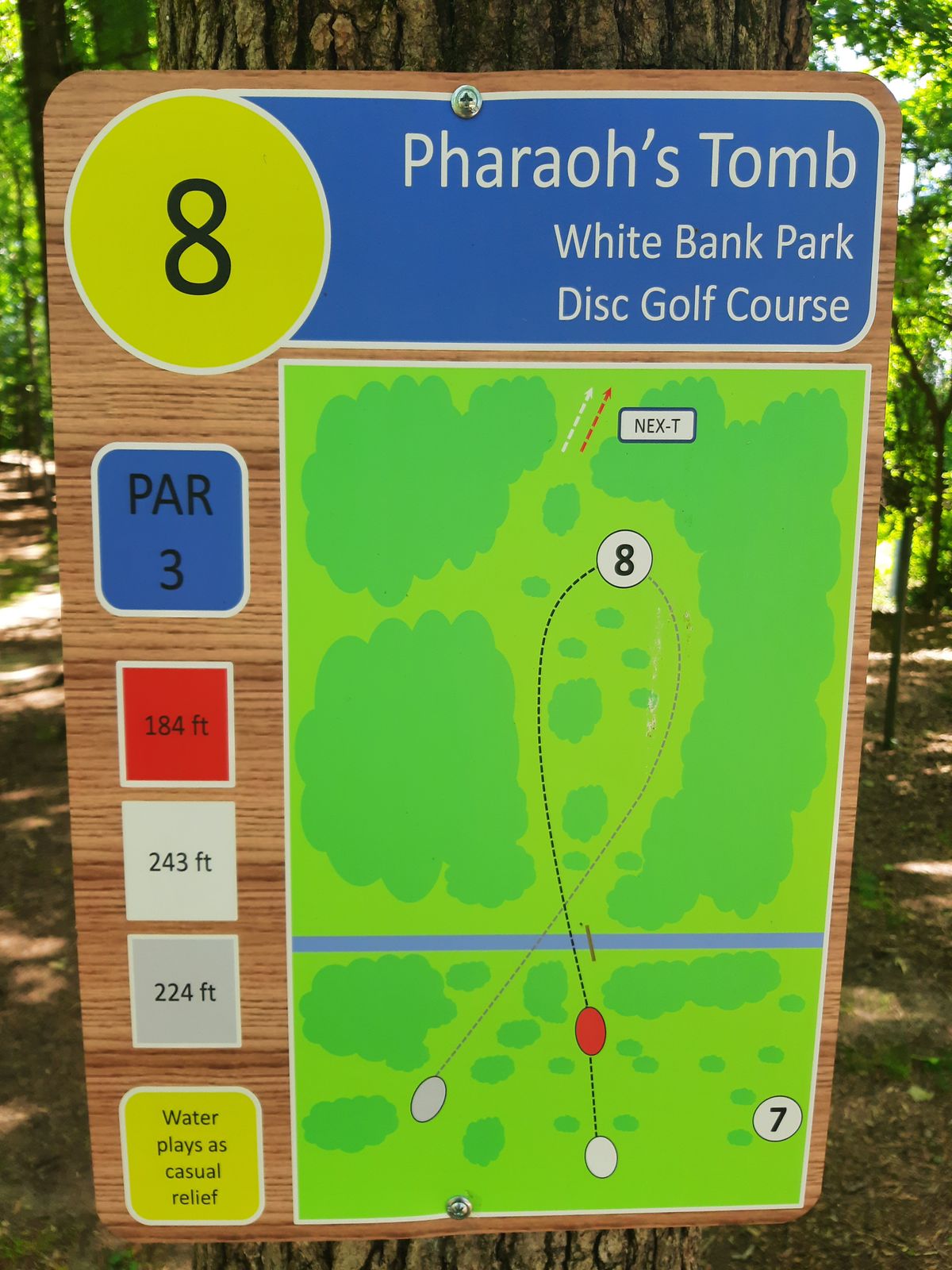 Hole 8 Tee Sign