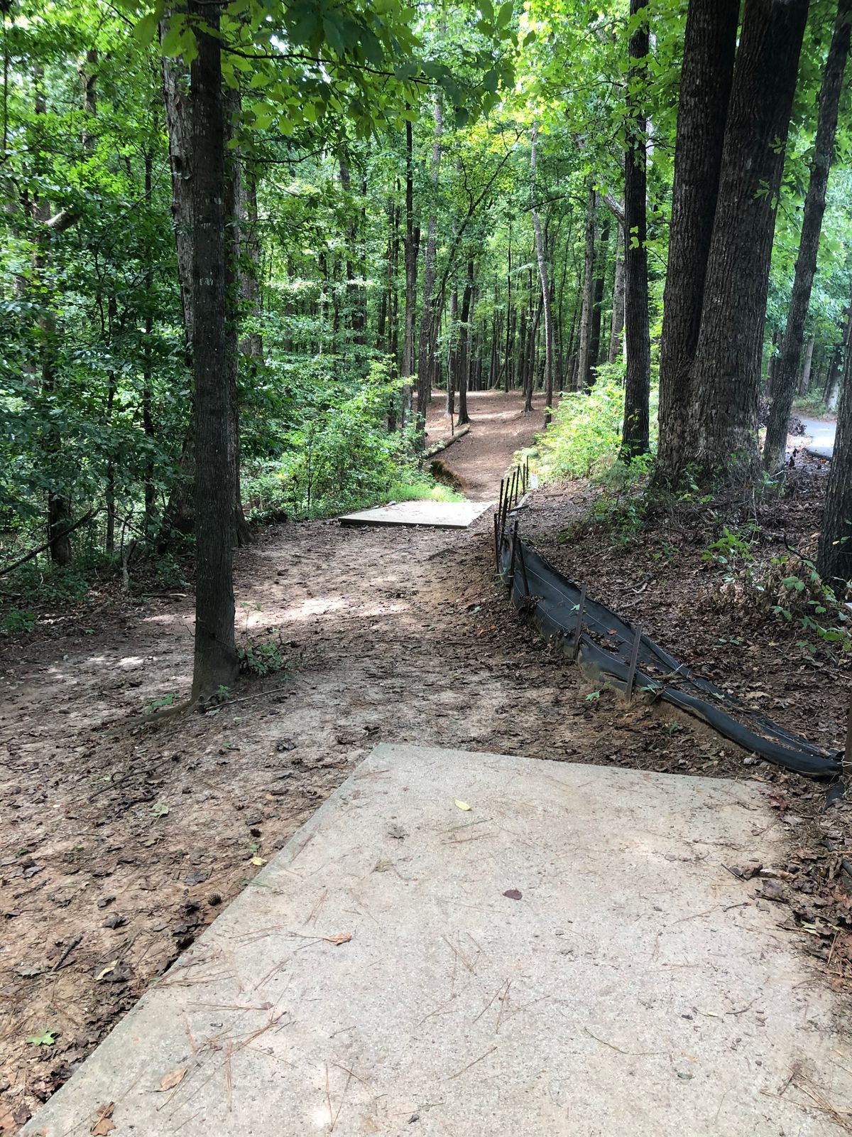 Hole 7 from long tee, including short tee location