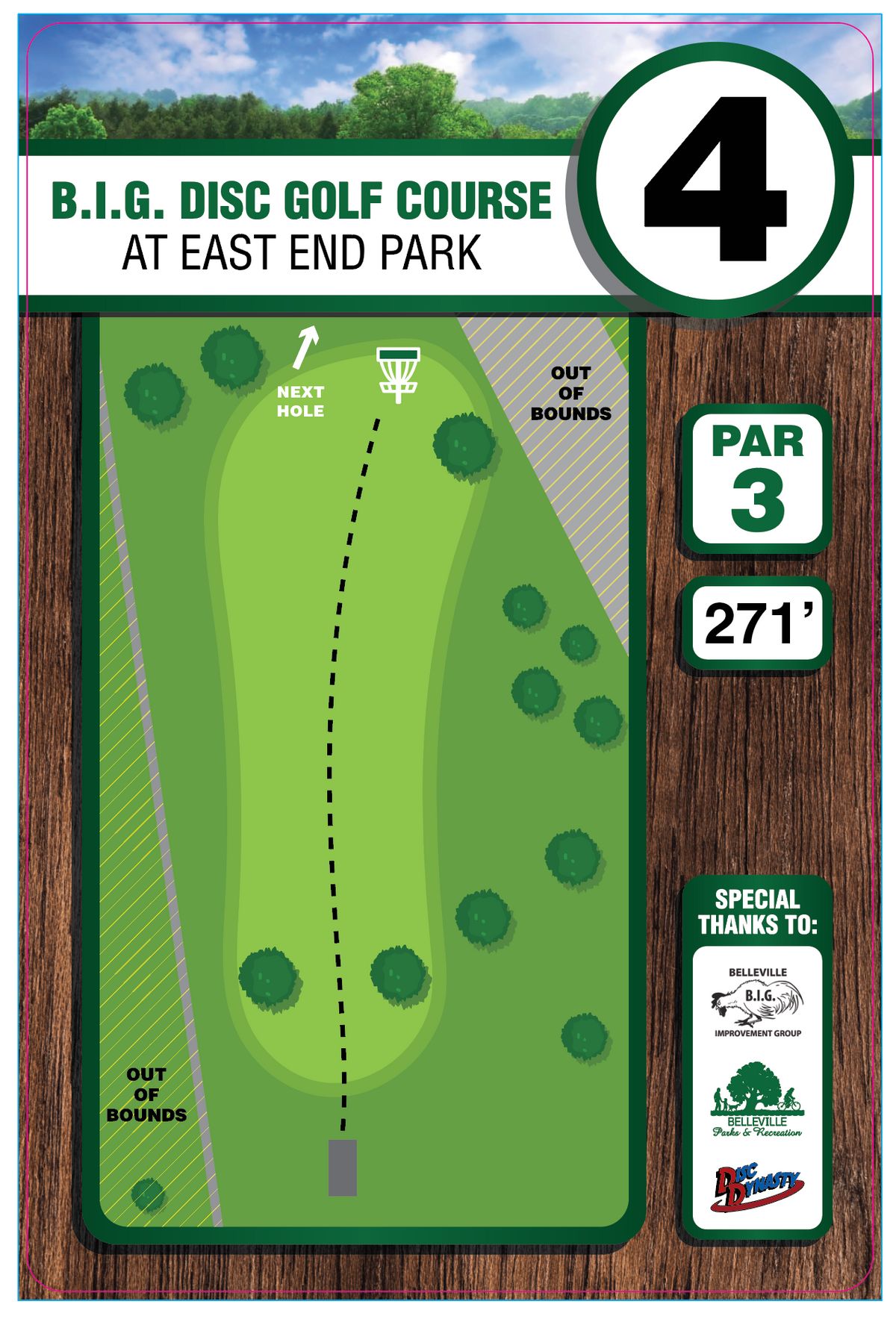 Hole 4 Sign