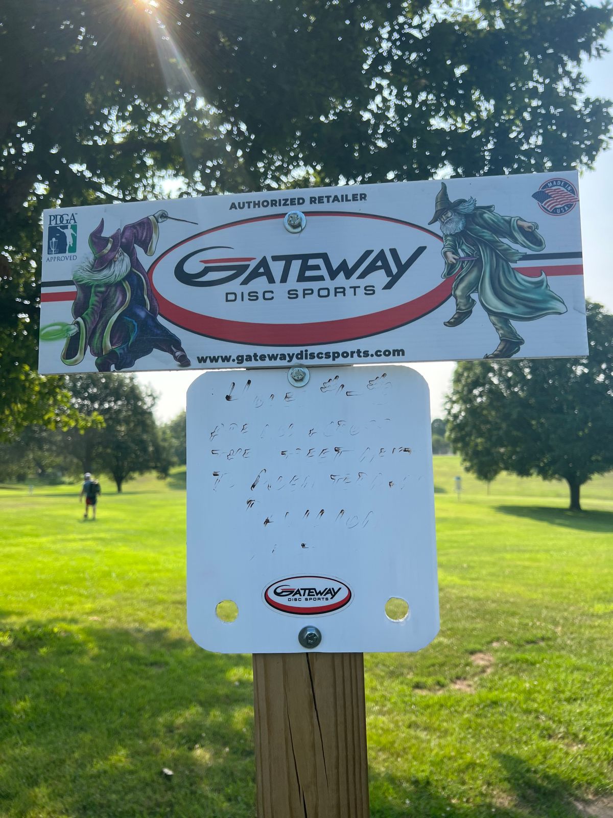 Sign for hole 5