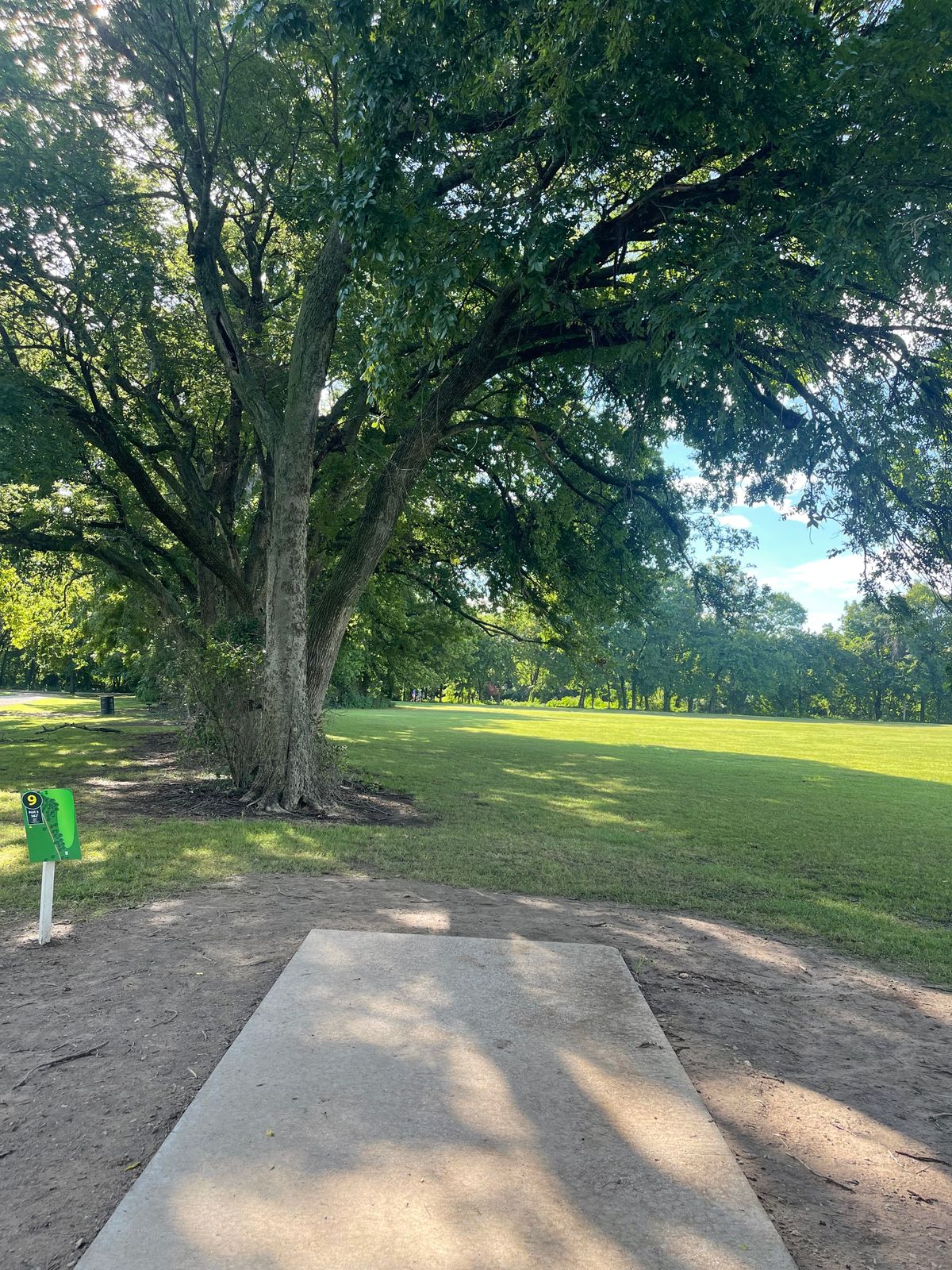 Hole 9 long/short tee pad