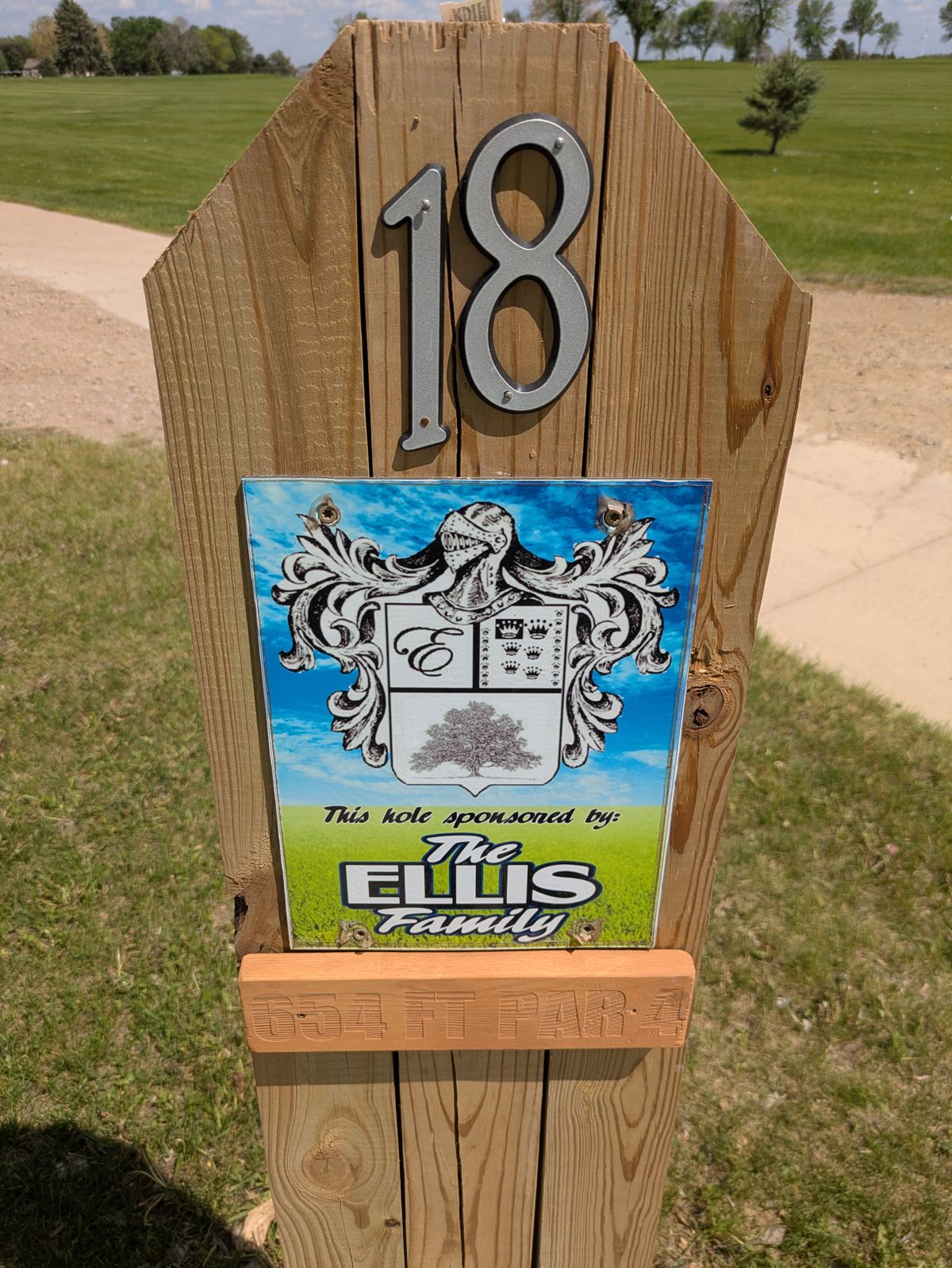 Hole 18. 654 ft par4