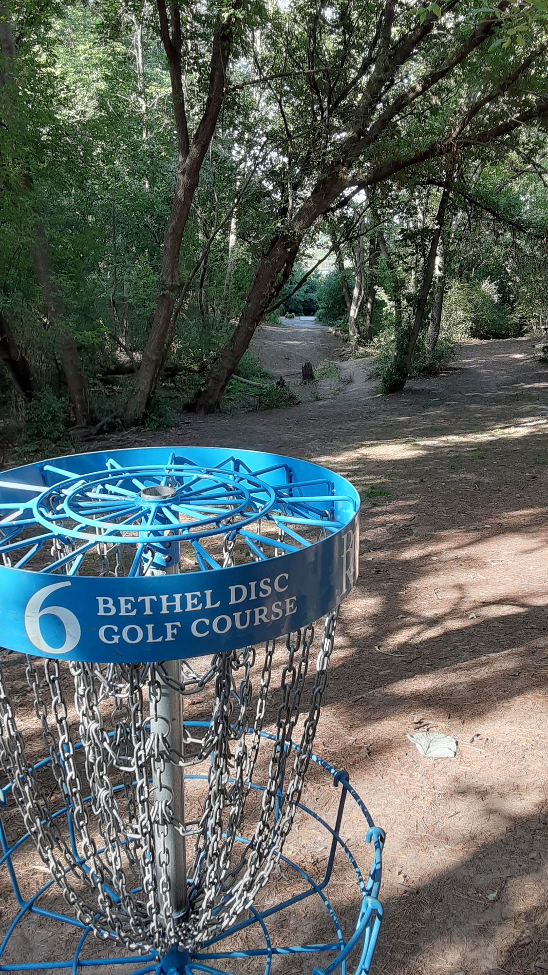 Looking back at tee pad of 6