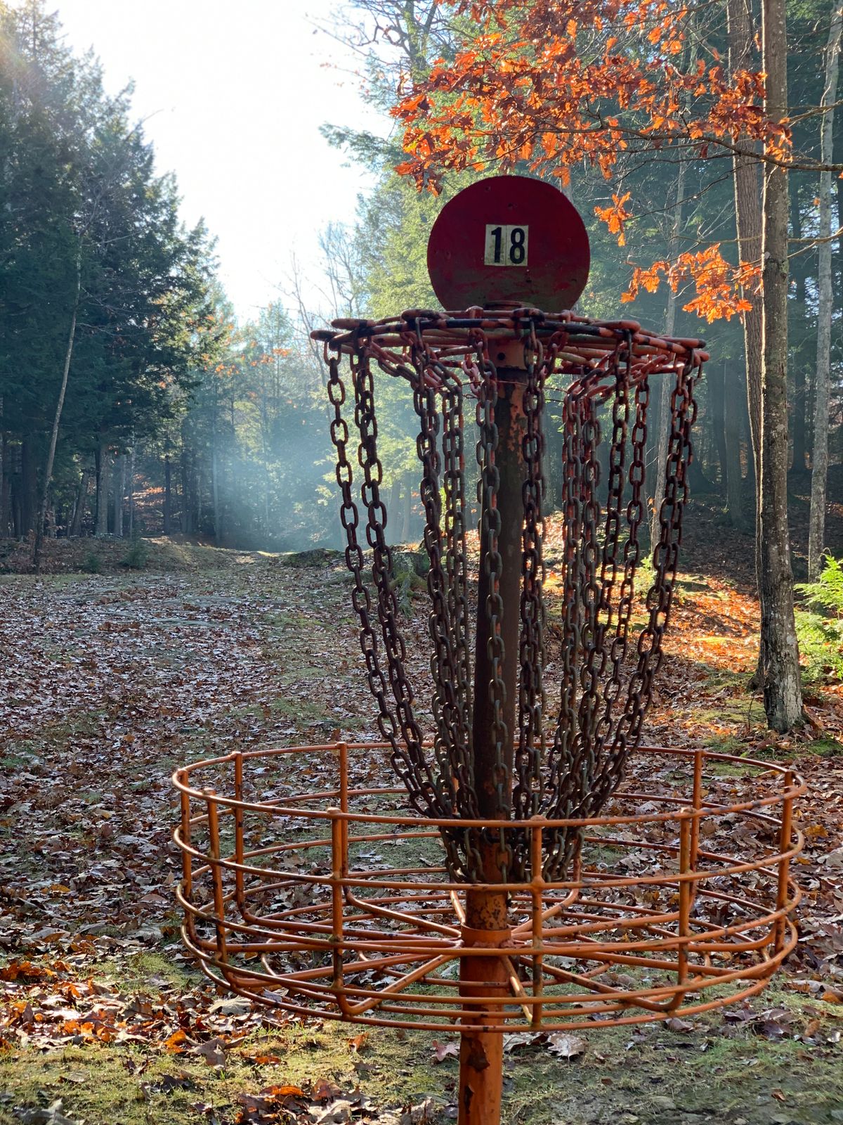 Looking back up the fairway of hole #18