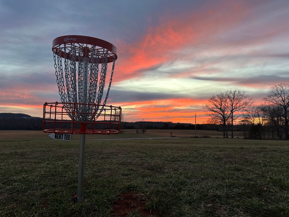 Standing at 9’s pin looking back at the Tee. Gorgeous skies out at Spring Creek!