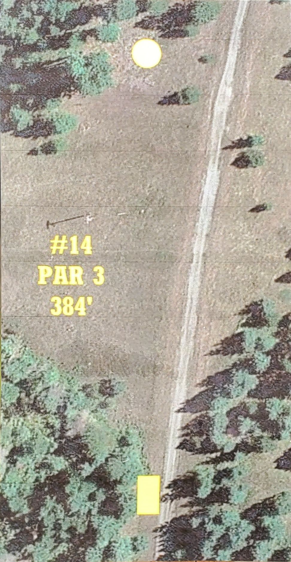 Tee sign hole 14