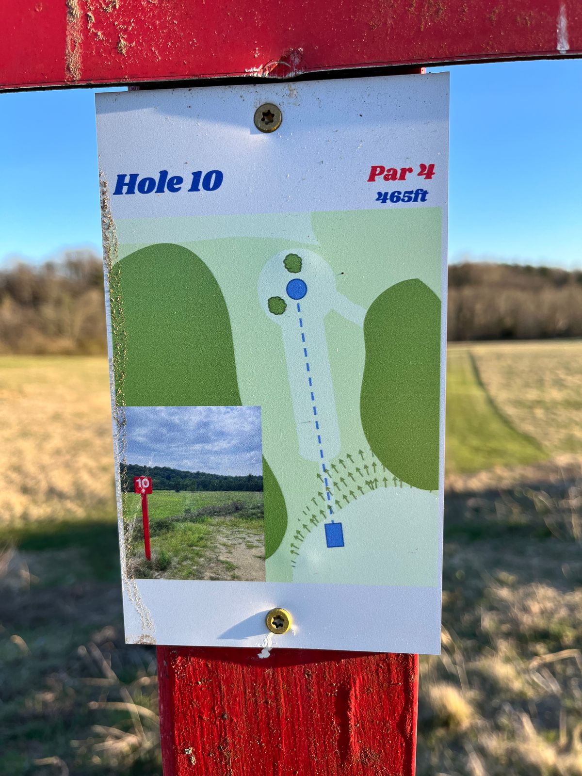 Hole 10 Tee Sign