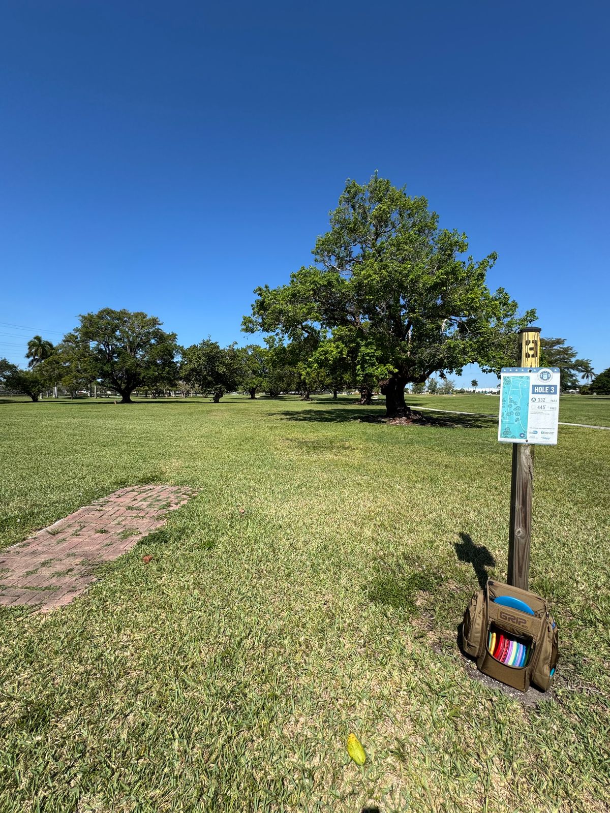 beautiful course with a good layout. bring water!